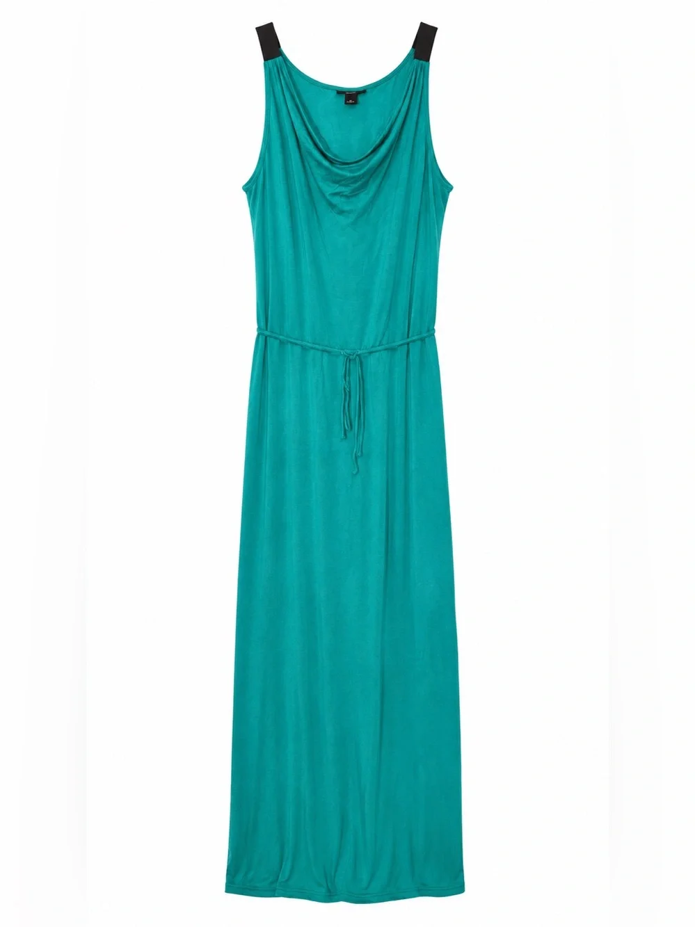 Women’s Teal Cowl Neck Maxi Swim Cover-Up Dress